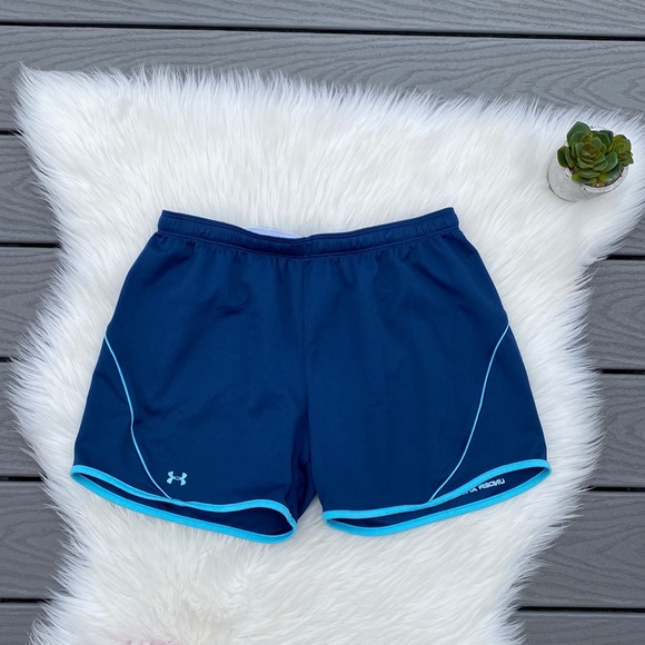 Under Armour Pants - Under Armour heat gear blue workout shorts